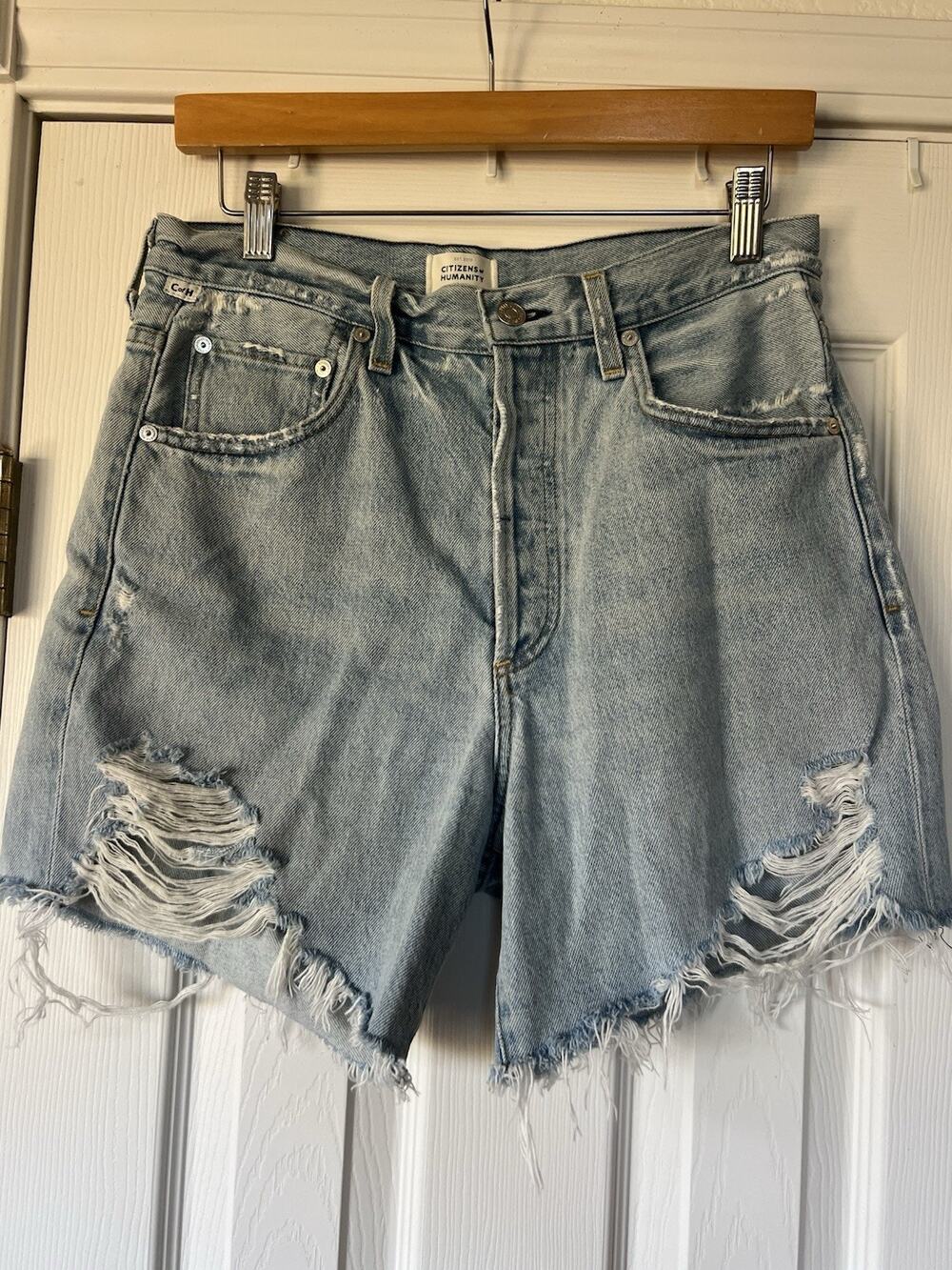 New Citizen of Humanity Camilla Denim Jean Short Light Blue 27